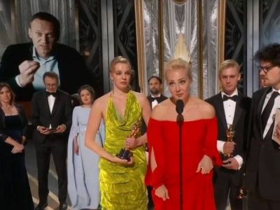 Юлия, Дарья и Захар Навальные на вручении премии "Оскар". Фото: Live ABC